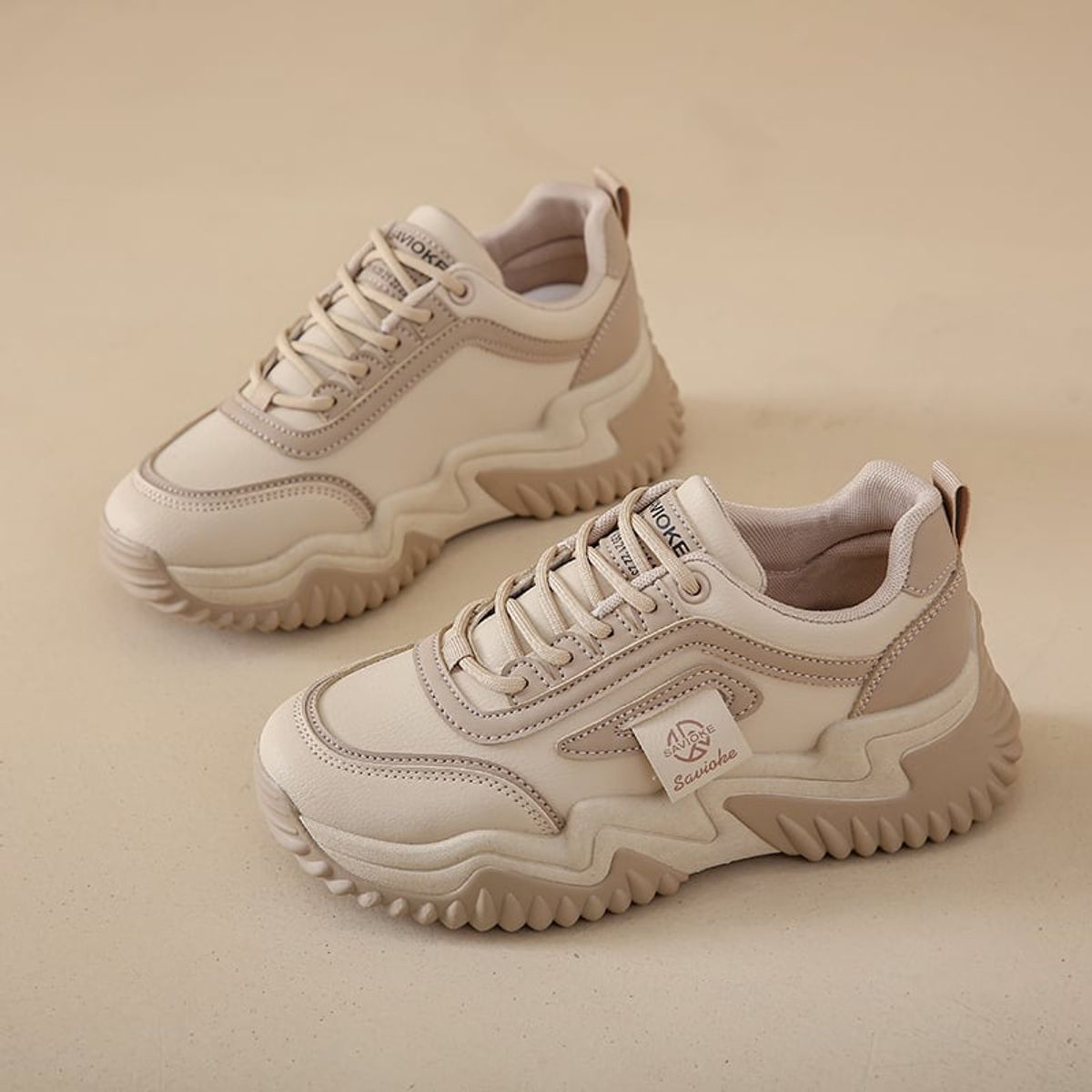 SHANDIAN - Zapatillas Plataforma Mujer Negro