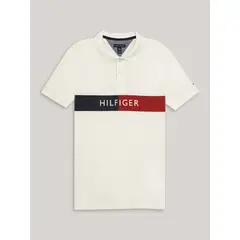 TOMMY HILFIGER - Polo De Niño Con Logo Estampado Blanco