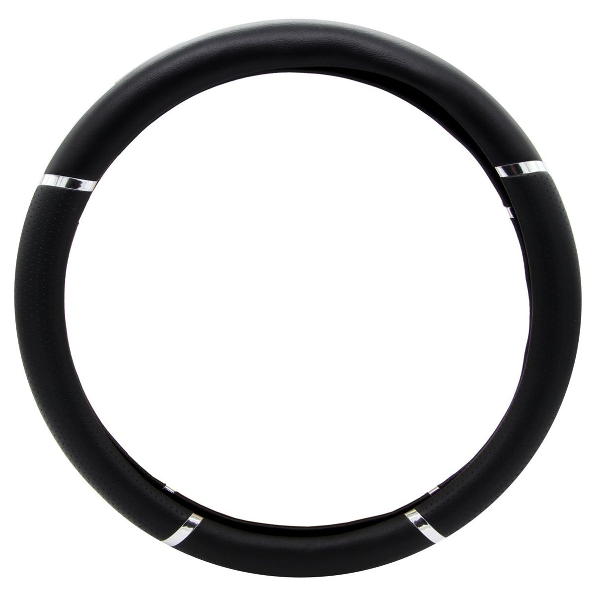 GENERICO - Cubre Volante Auto Universal Negras Y Plateadas