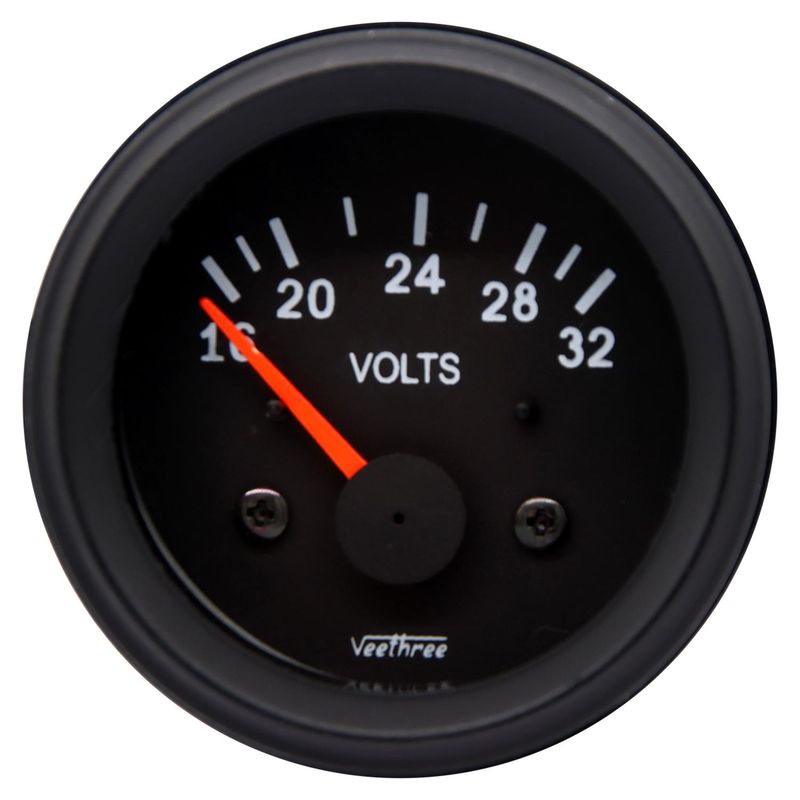 GENERICO - Marcador Voltimetro 52Mm 16-32V Tipo Socket