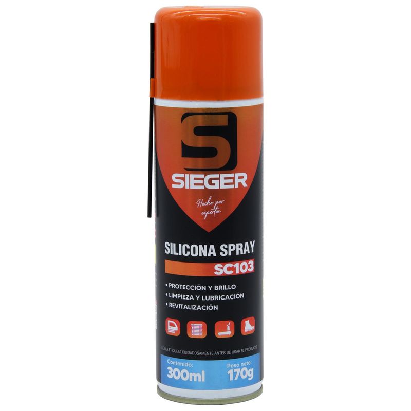 SIEGER - Silicona Spray Abrillantadora Y Lubricante 300Ml Sieger