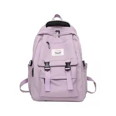 GENERICO - Mochila escolar juvenil impermeable gran capacidad 40L lila