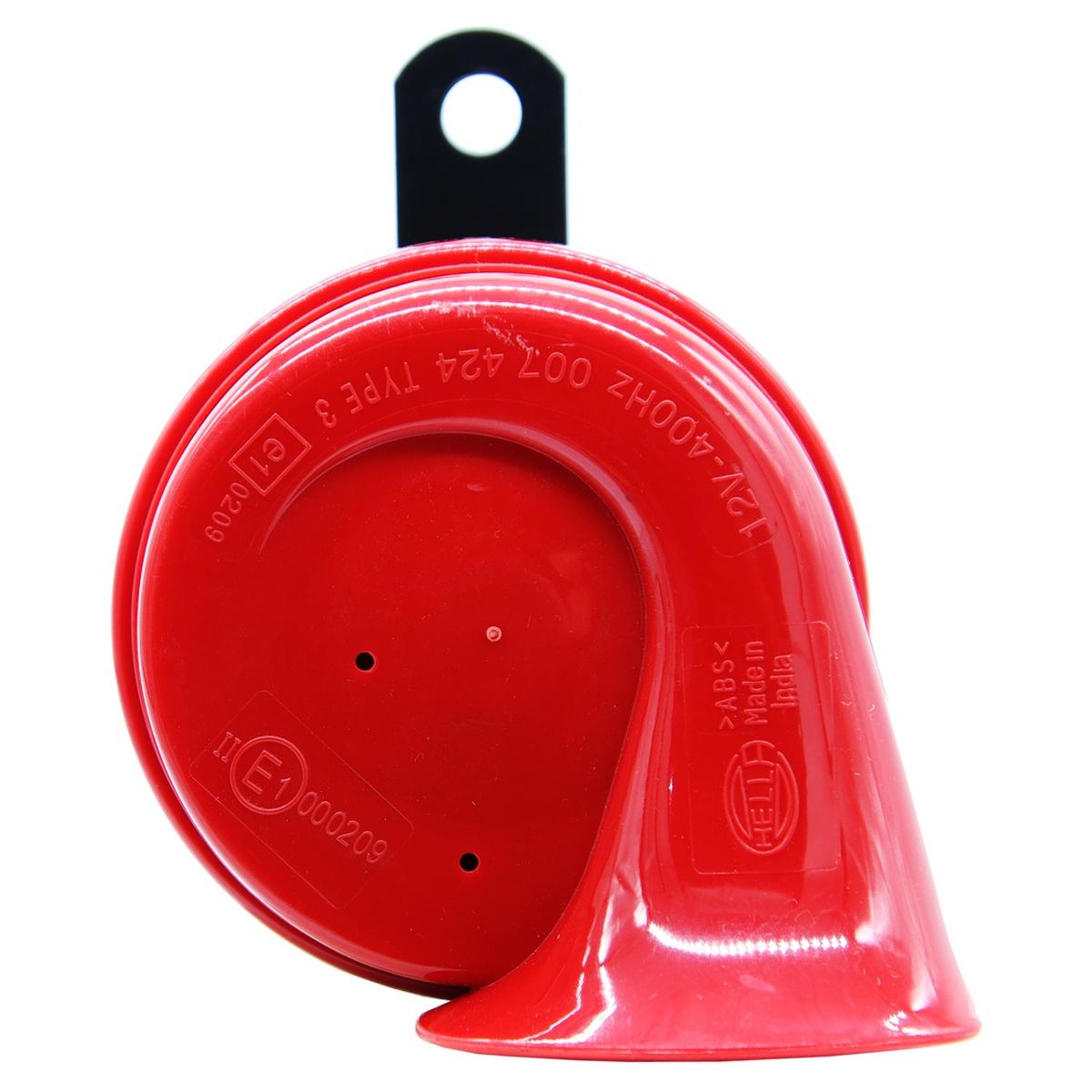 HELLA - Bocina Caracol Rojo 12V 72W 400Hz 81X80X109Mm