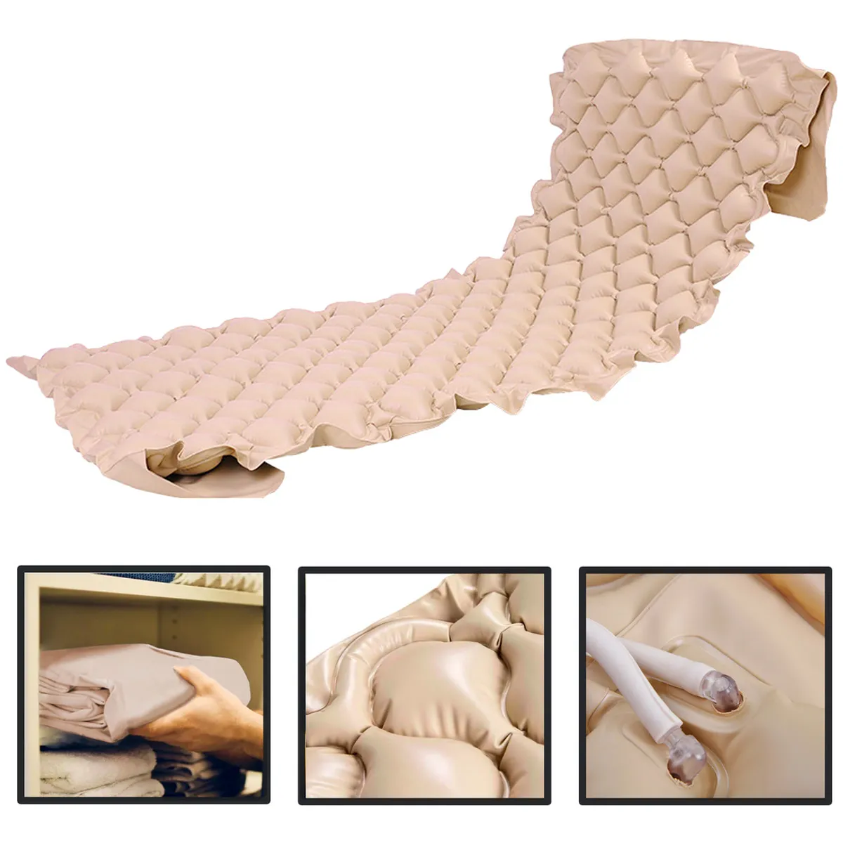 GENERICO - Colchon Antiescaras Inflable Hasta 135kg De 1 Plaza