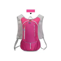 GENERICO - Mochila ultraligera outdoor trekking running + bolsa agua rosado