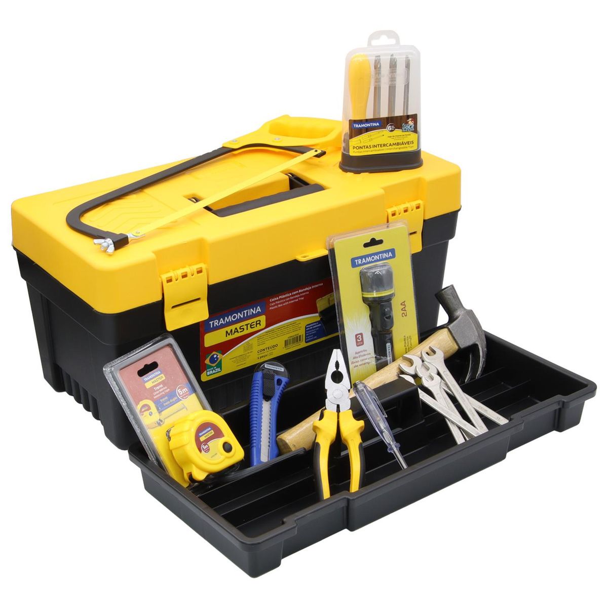 TRAMONTINA - Caja Herramientas Kit Hogar Tramontina 19 Piezas