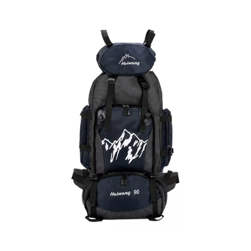 GENERICO - Mochila 90L para camping color negro