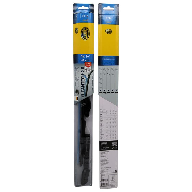 HELLA - Plumilla Hella Cleantech 16 Pulgadas 40 Cm C/Adpt
