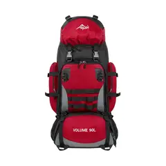 GENERICO - Mochila 90L camping outdoor trekking color rojo