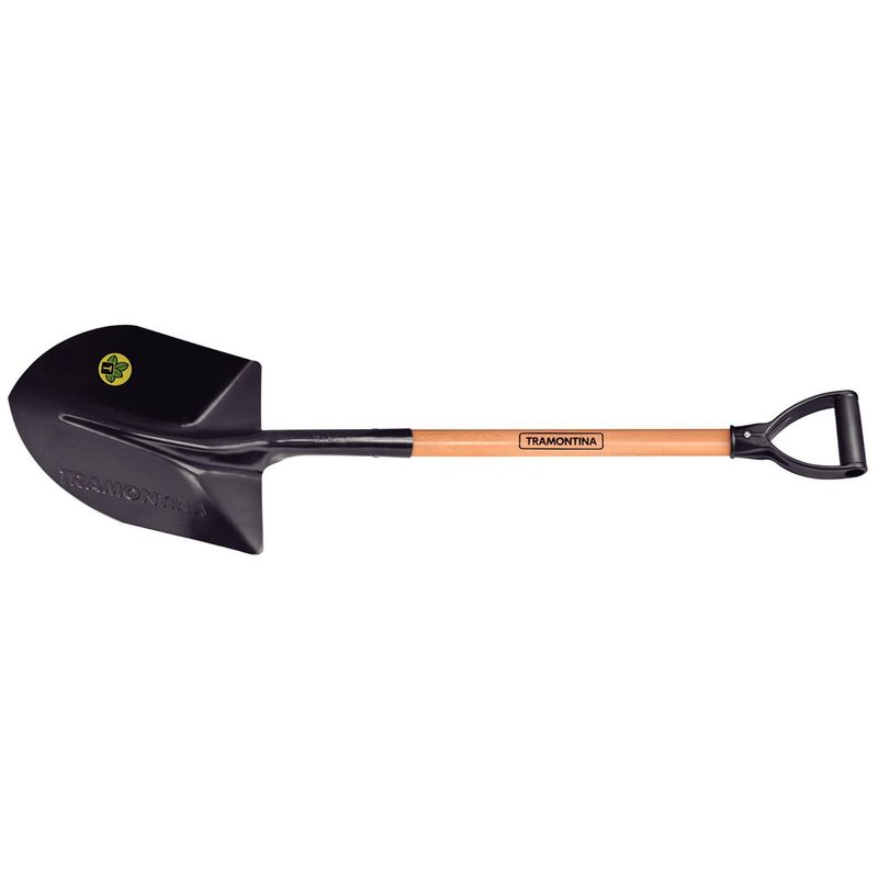 GENERICO - Pala Punta Huevo Acero Mango Madera 71 Cm