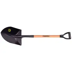 GENERICO - Pala Punta Huevo Acero Mango Madera 71 Cm