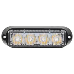 THUNDER - Farol Destellante 4Led Ambar 12/24V Con Interruptor