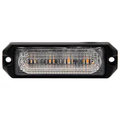 THUNDER - Barra Destellante 26 Patrones 96Mm 9V30V Base Aluminio Pc Transparente Ip67 4Led Cristal