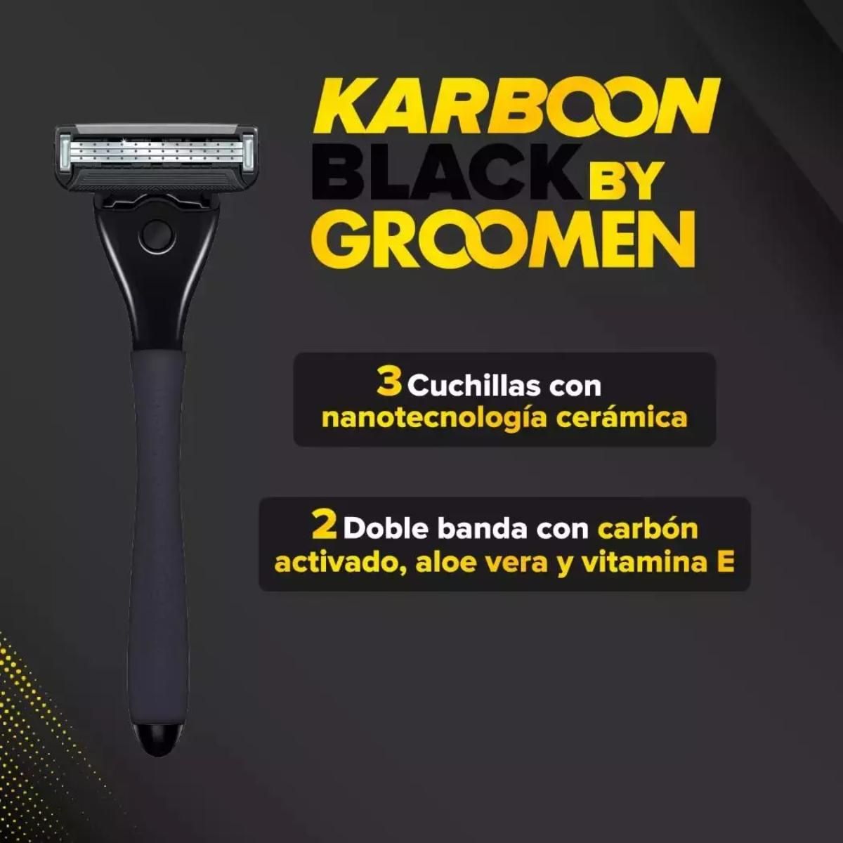 GROOMEN - Grooomen Pack Maquina Afeitar Black 300x1 + Bolso