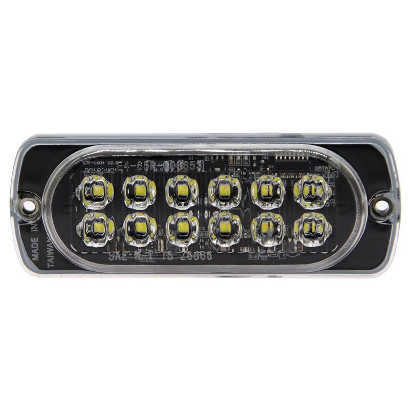 GENERICO - Destellante 12Led Flat Bivoltaje 20 Patrones Cristal 113X42X128Mm Sae E-Mark