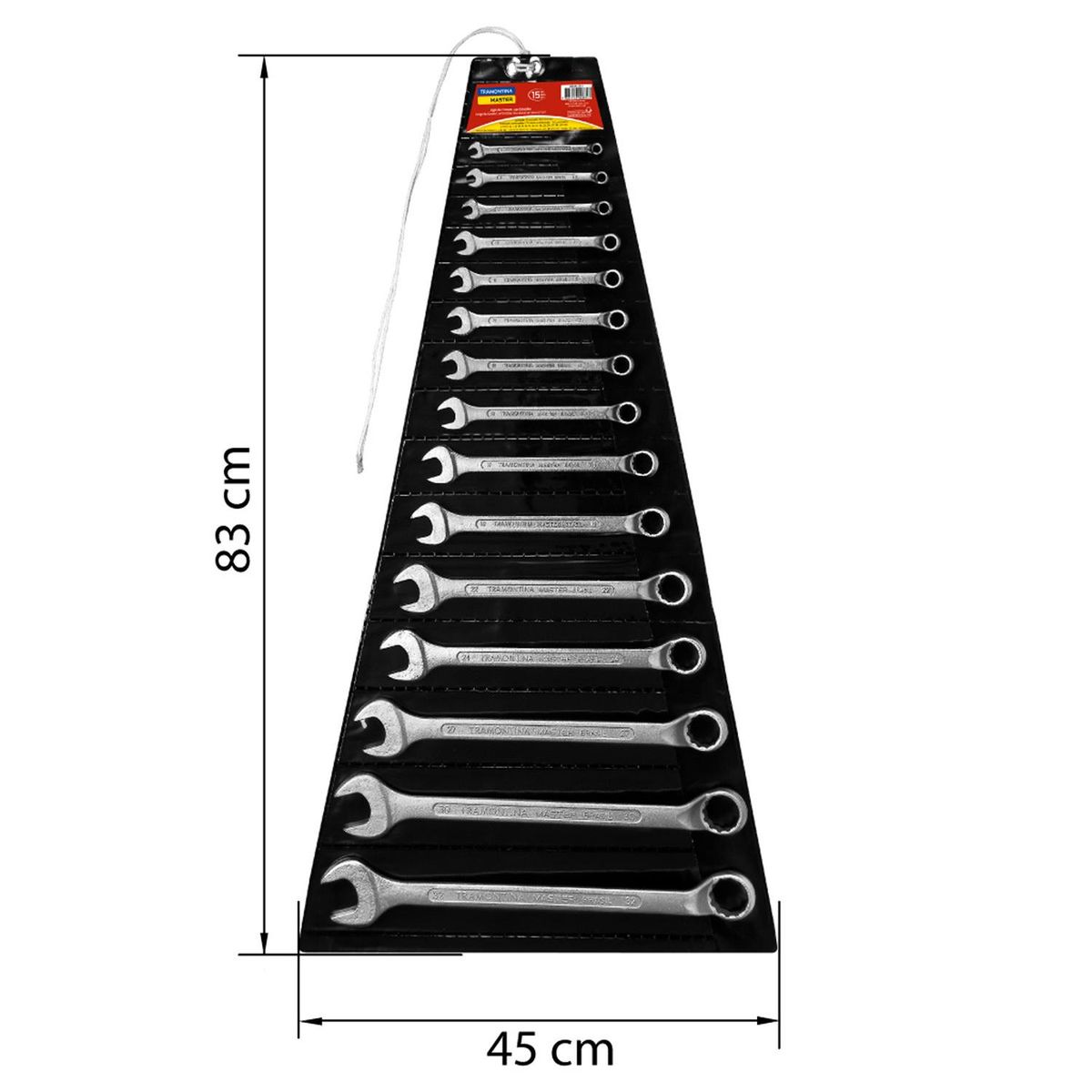 TRAMONTINA - Juego De Llaves Combinadas Curva 15 Piezas Tramontina Master