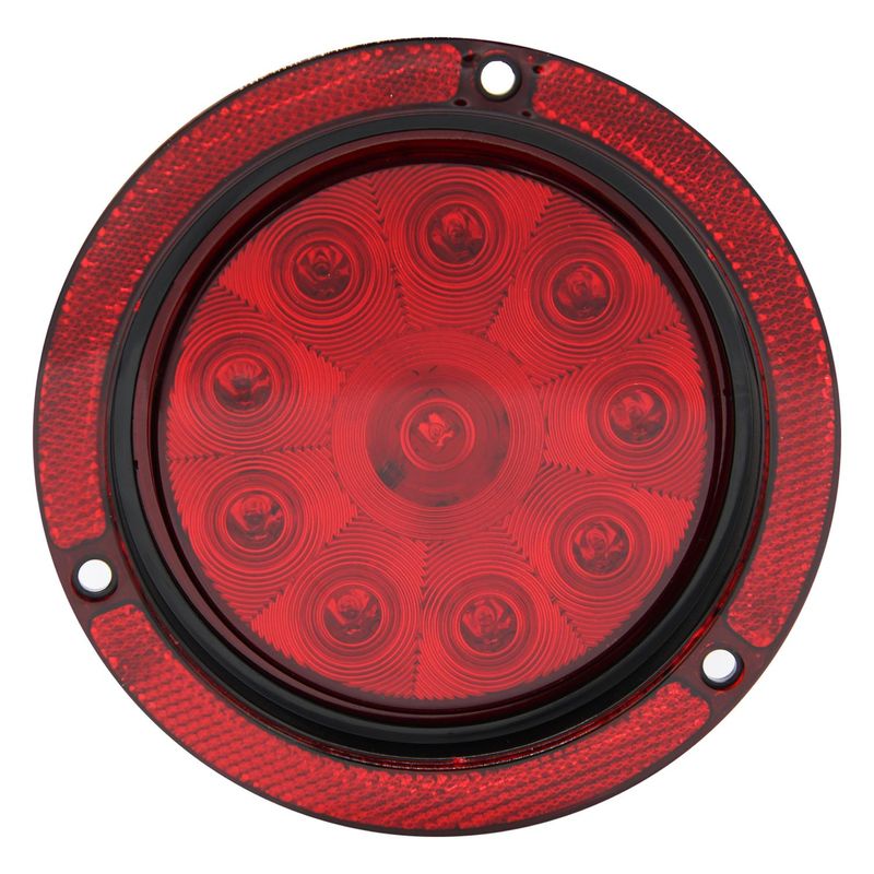THUNDER - Farol 10 Led 4 Pulgadas Con Bisel Reflectante Rojo 12V/24V