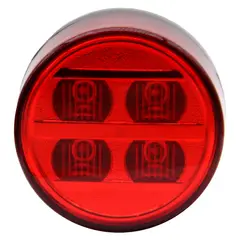 THUNDER - Farol Lateral 4Led 70Mm Bivoltaje Bus Brasil Rojo