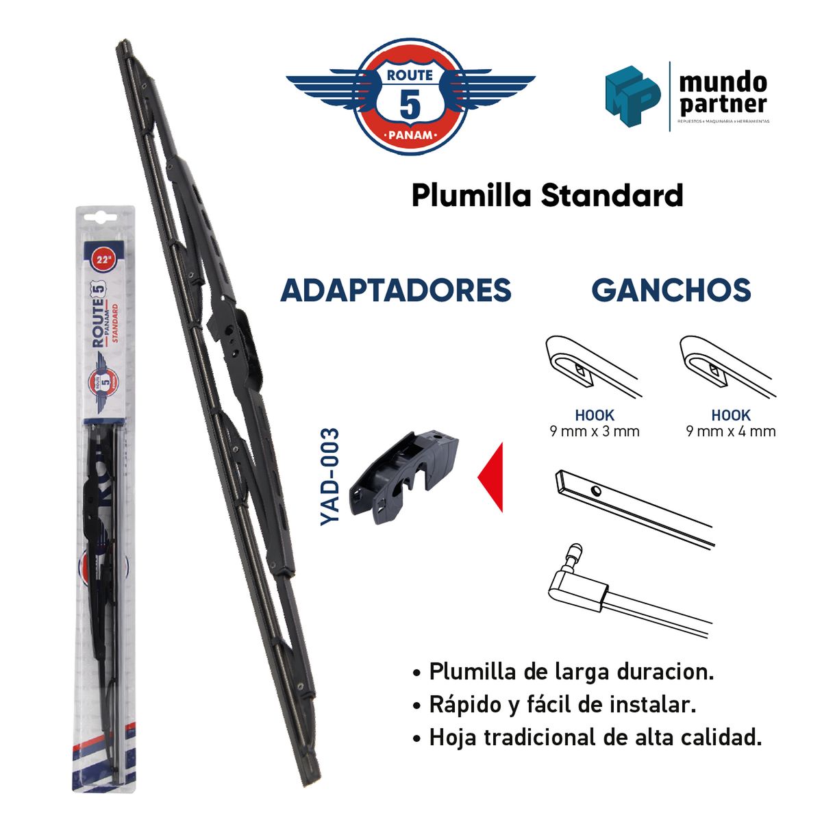 GENERICO - Plumilla Standard  Delantera 28 Pulgadas 70 Cm