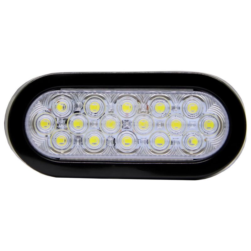 GENERICO - Farol Ovalado 16Led Bivoltaje 170X60Mm Cristal Conector Pig Tail