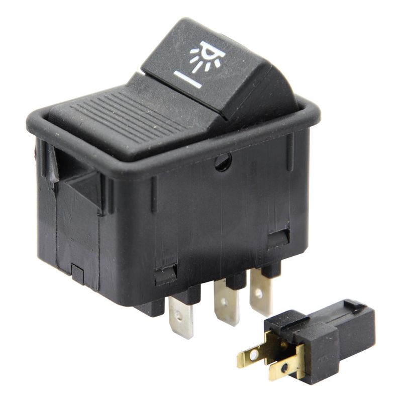 GENERICO - Interruptor Tecla Luz Lectura 12/24V Buses/Camiones 3 Terminales. (Mb 3455458014 Esq.B)