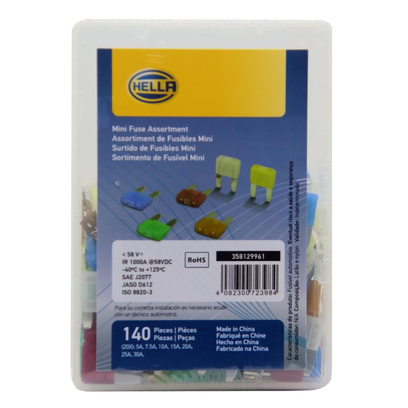 HELLA - Surtido Fusibles Mini 140 Unidades 