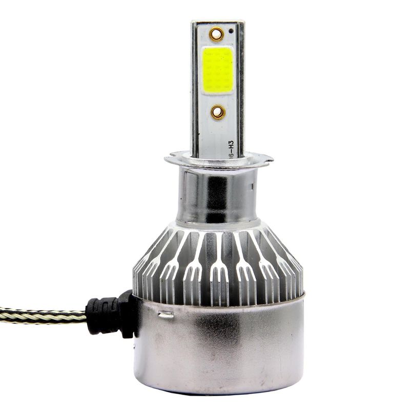 GENERICO - Kit Ampolleta Led  Con Ventilador H3  36W 3800Ml  C6 White