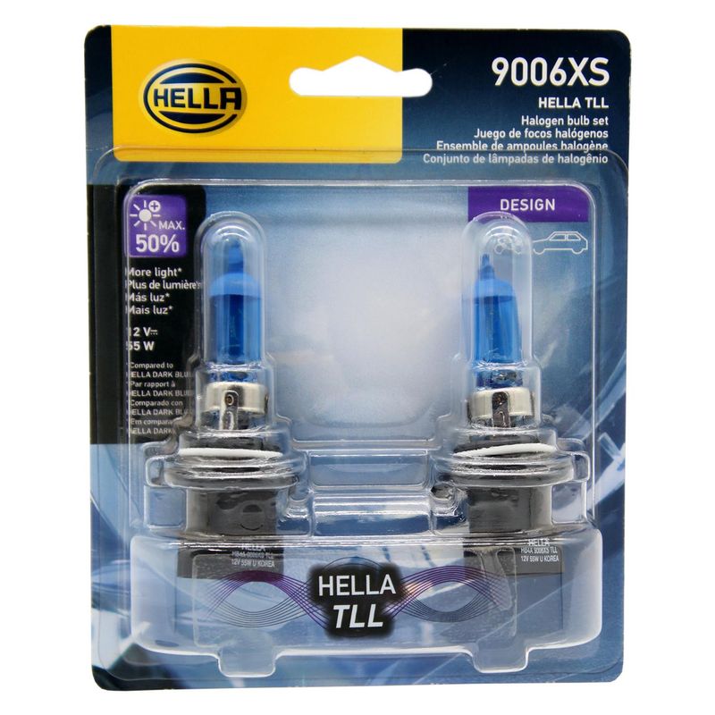 HELLA - Ampolleta Halógena 9006Xs Hb4A 12V 55W P22D Azul (Par)