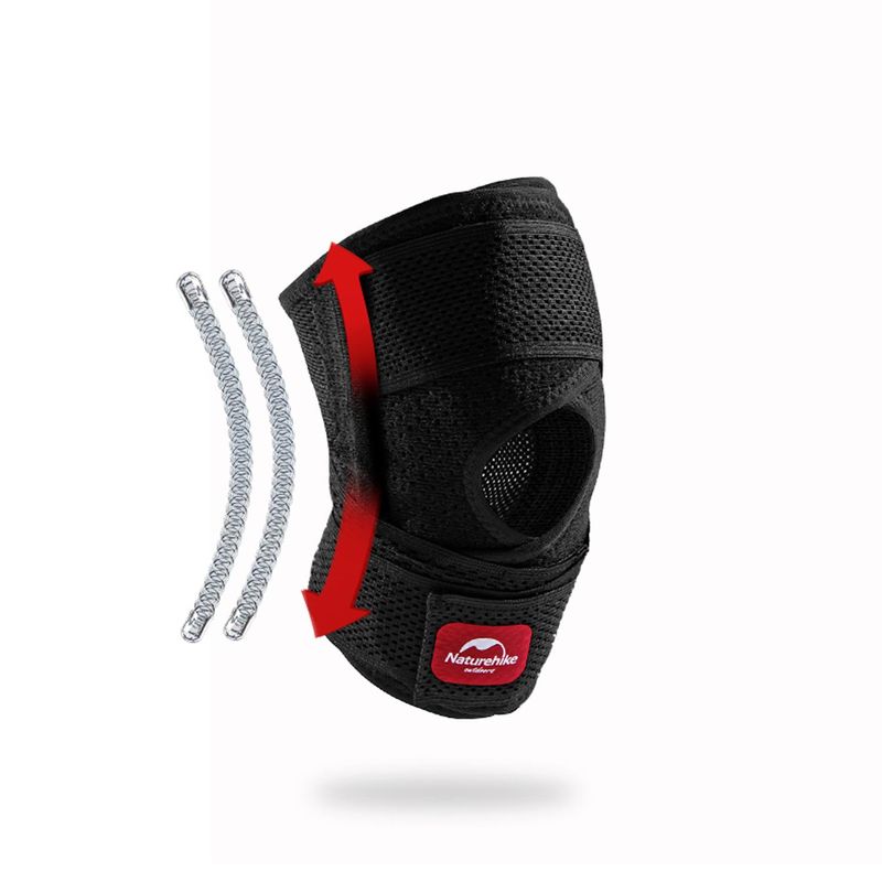 NATUREHIKE - Rodillera Deportiva Ligera Y Delgada Negro XL