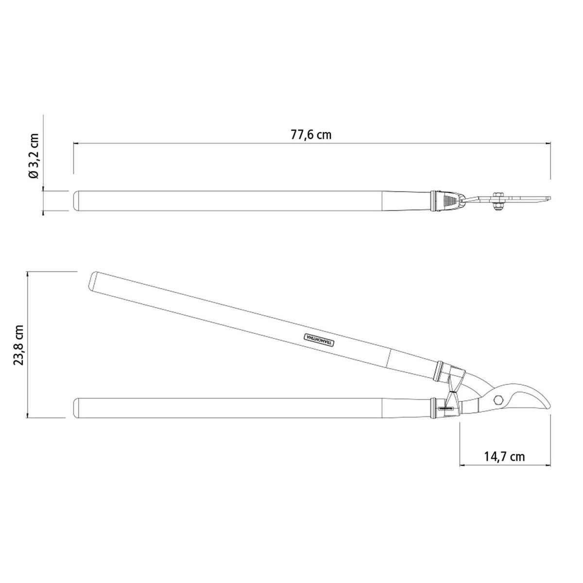 TRAMONTINA - Tijera Podar Bypass Con Mango Madera