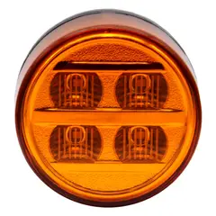THUNDER - Farol Lateral 4Led 70Mm Bivoltaje Bus Brasil Ambar