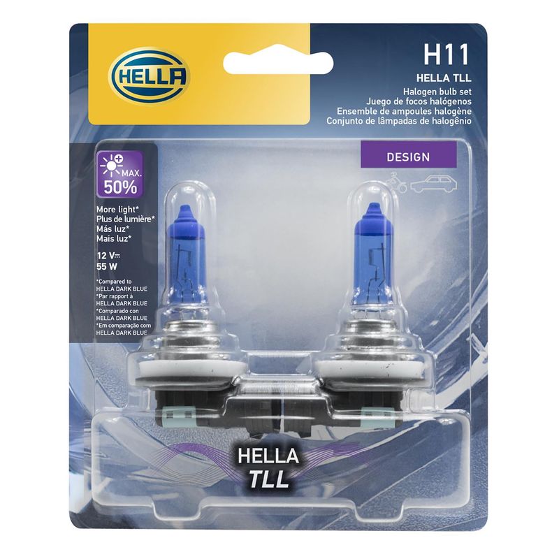 HELLA - Ampolleta Halógena H11 12V 55W Azul 