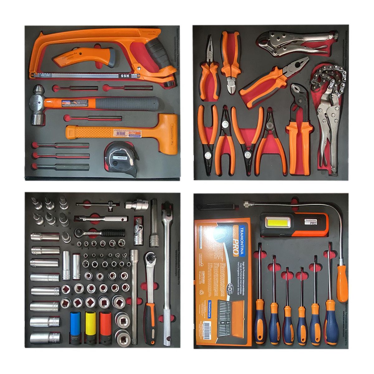 TRAMONTINA - Carro Herramientas Tramontina Con Ruedas (174 Herramientas)