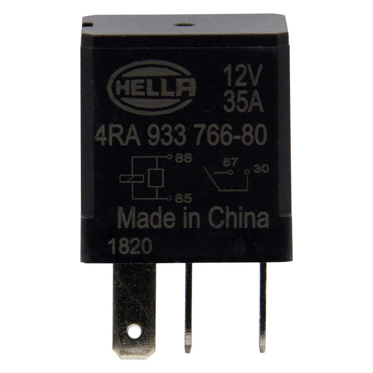 HELLA - Micro Relay 12V 35 Amp 4P Con Resistencia