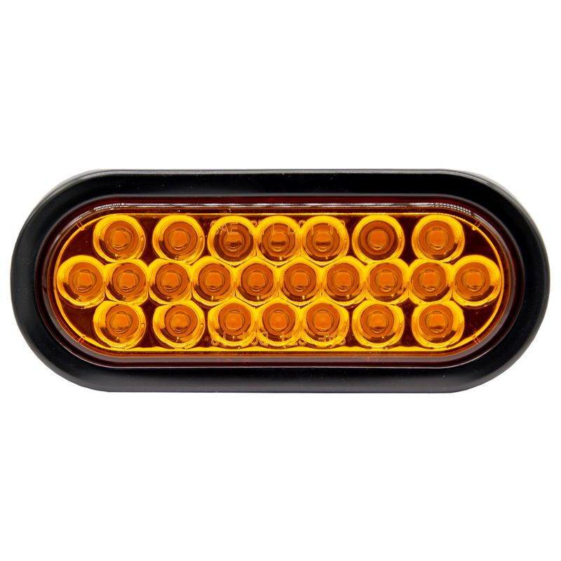 THUNDER - Farol Lateral Ovalado 24Led Ambar 12V24V 18.5X8 Cm