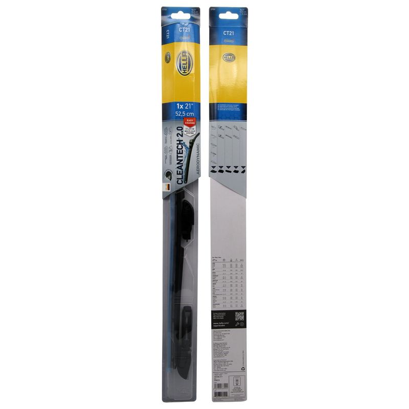 HELLA - Plumilla Hella Cleantech 21 Pulgadas 53,3 Cm C/Adaptadores