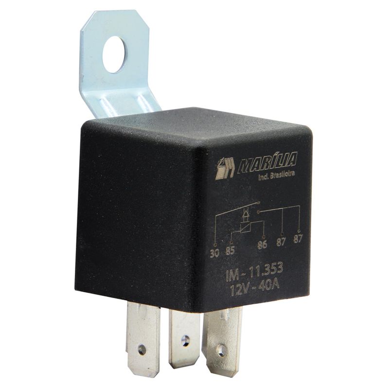 GENERICO - Relay Auxiliar 40A 12V 5 Terminales Na