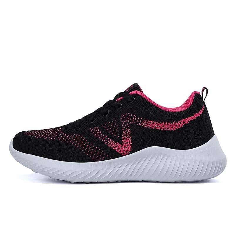 SHANDIAN - Zapatillas Running Mujer Rojo