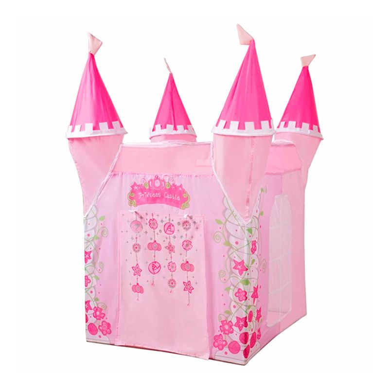 GENERICO - Carpa Infantil Princesa Castillo 4 Puntas Rosada - RE1129