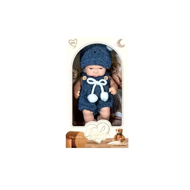 GENERICO - Juguete Muñeca Realista 29cm Silicona Vestido Azul Infantil