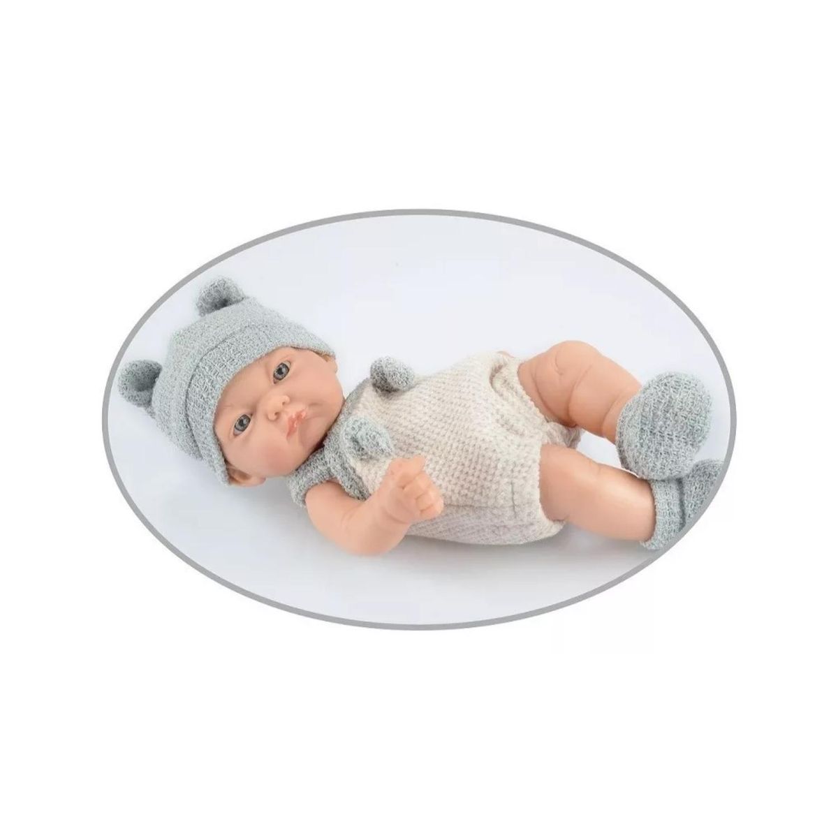 GENERICO - Juguete Muñeca Realista 30cm Silicona Vestido Azul Infantil