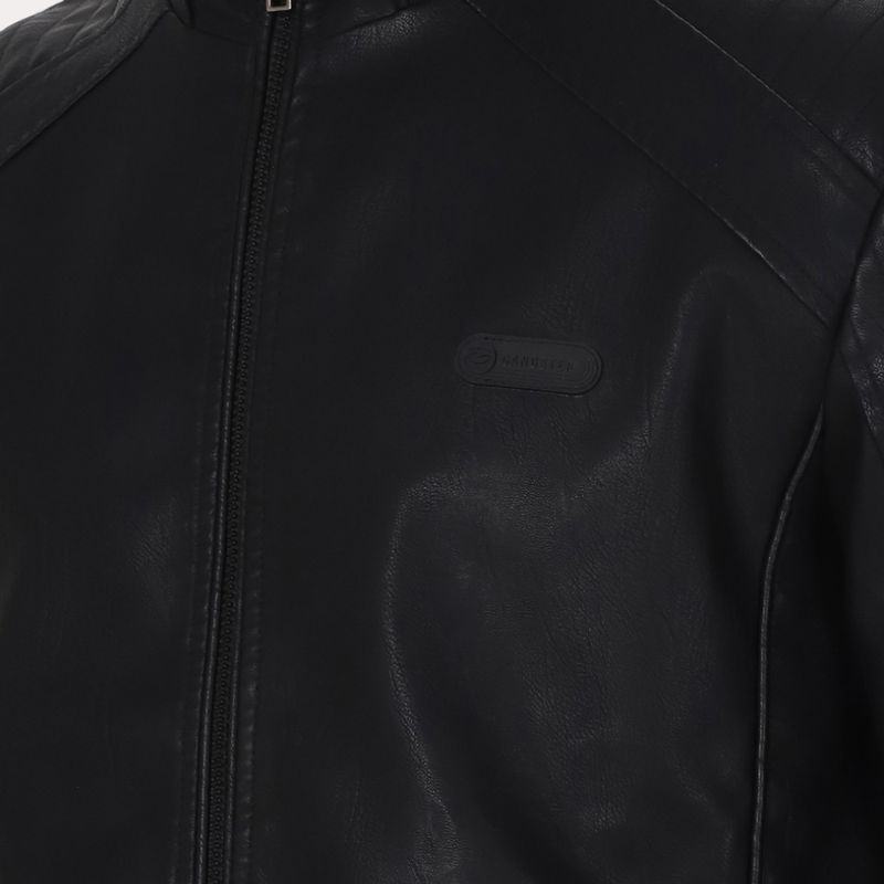 GANGSTER - Chaqueta Pu Asphalt Negro Gangster
