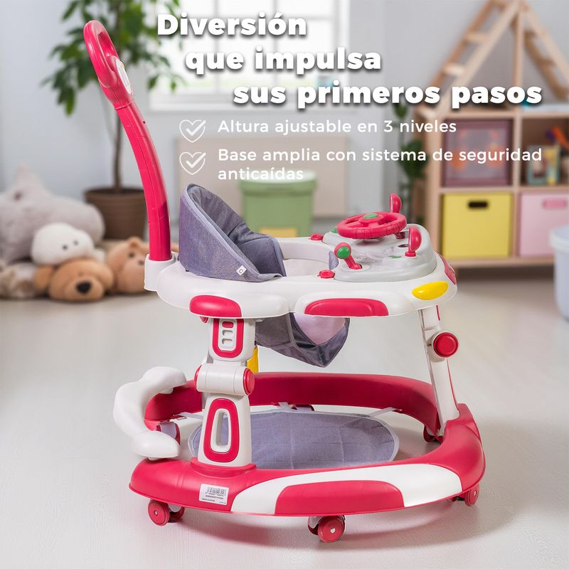 ALPHA - Andador Caminadora Autito Musical Bebe Anticaida Stylish