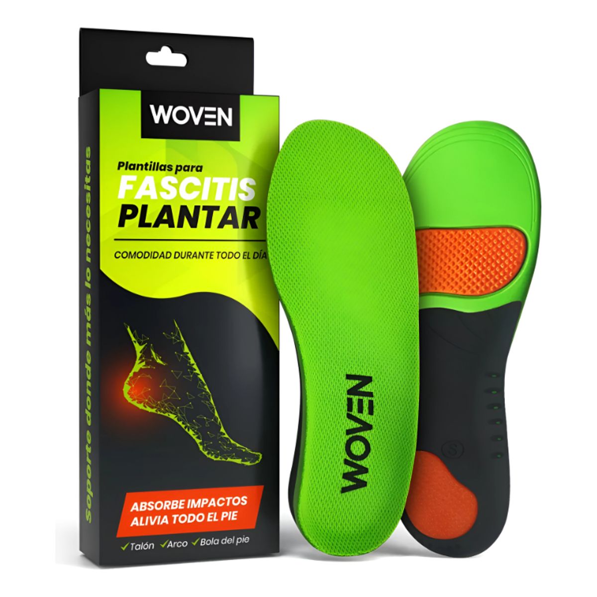 WOVEN - Plantillas Ortopédicas Woven Fascitis Plantar Pie Plano