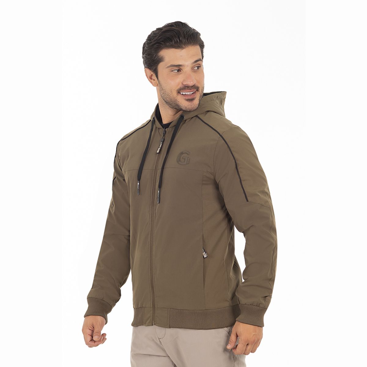 GANGSTER - Cortaviento Reversible Flip Verde Oliva Gangster