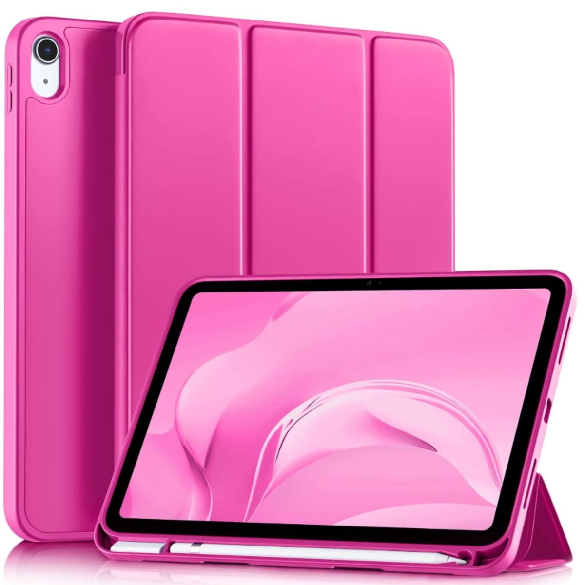 GENERICO - Carcasa Smart Cover Ranura Para iPad Air 11 M3 2025 Fucsia