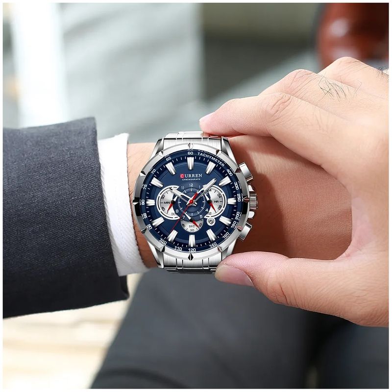 STARTECHOFFICE - Reloj Deportivo para Hombre en Acero Inoxidable Movimiento de Cuarzo