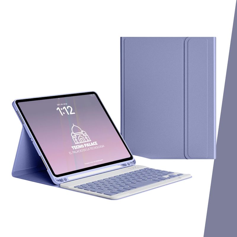 GENERICO - Fundas Con Teclado Premium Para iPad Mini 6-7 Incluye letra Ñ