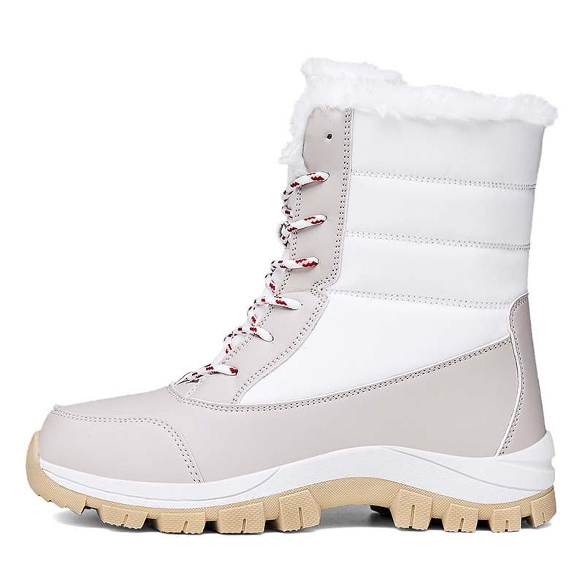 SHANDIAN - Botas mujer con chiporro Invierno Negro