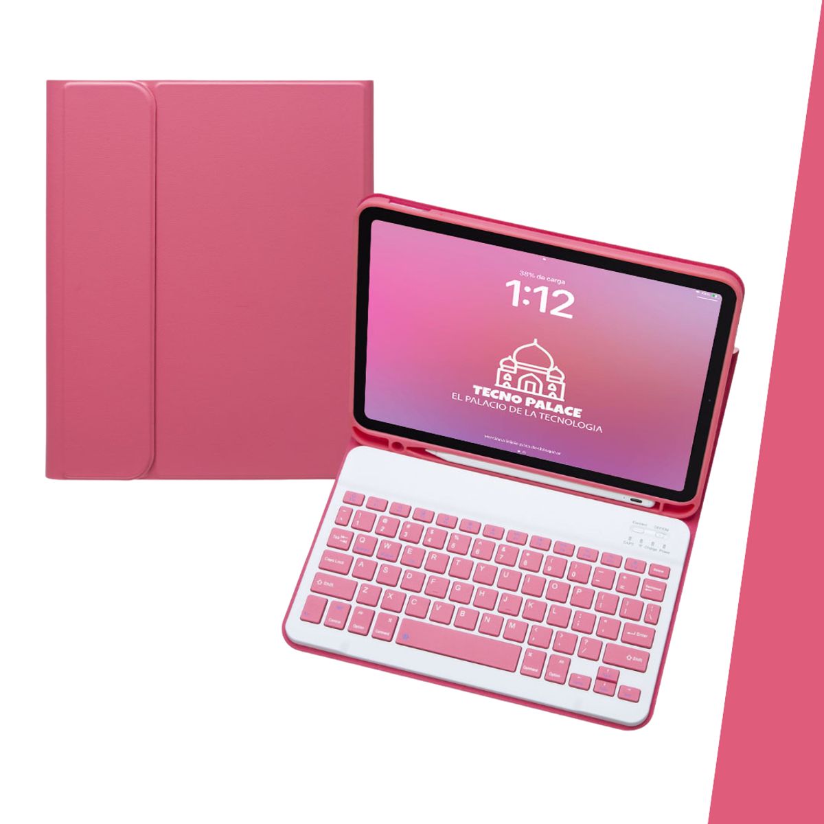 GENERICO - Fundas Con Teclado Premium Para iPad Mini 2-3-4-5 Incluye letra Ñ.